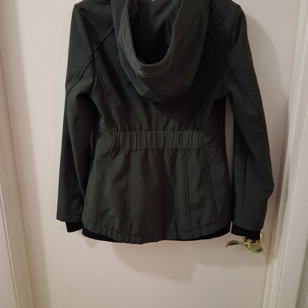 GUESS Designer Crossbody Zipper Dark Green Women's Jacket Size Small. - Picture 2 of 9